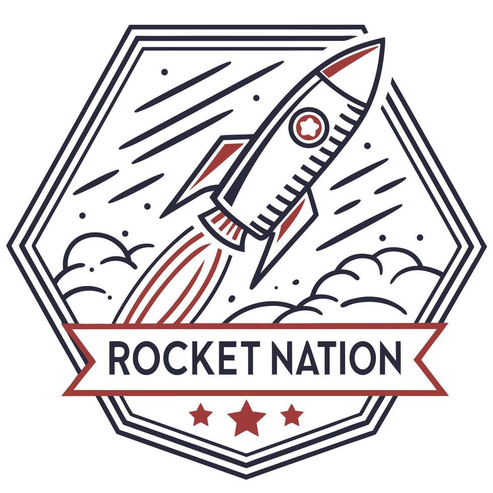 Rocket Nation Badge vector