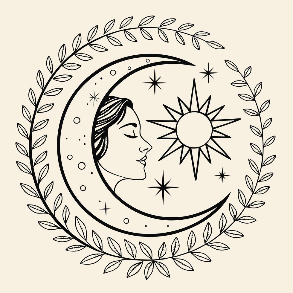 Celestial Vows Monogram vector
