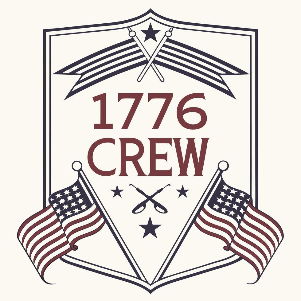 1776 Crew Emblem vector