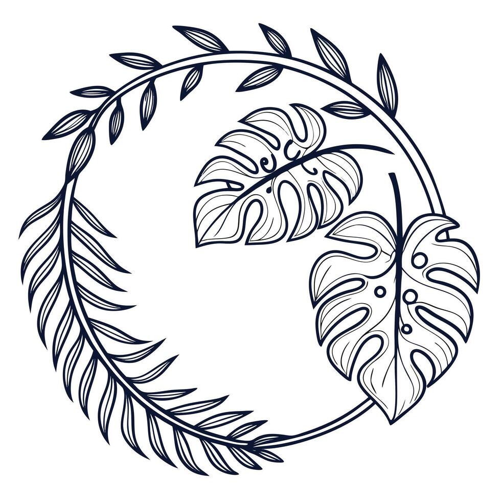 Botanical Frame Badge vector