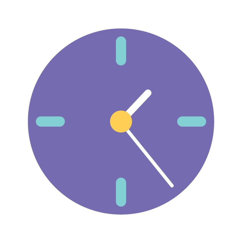 Classic clock icon with hour and minute hands ideal for scheduling, deadlines, time tracking, and reminders. Rendered in versatile vector