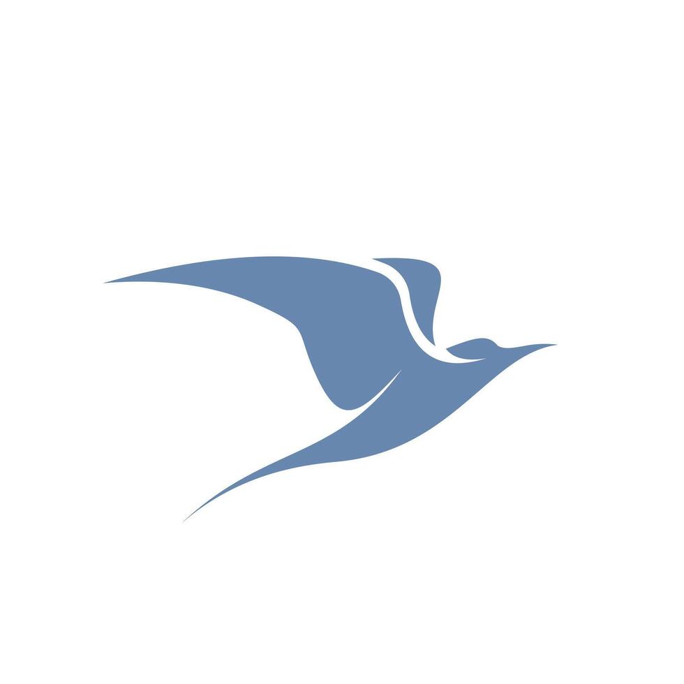 abstract beach bird logo design vector