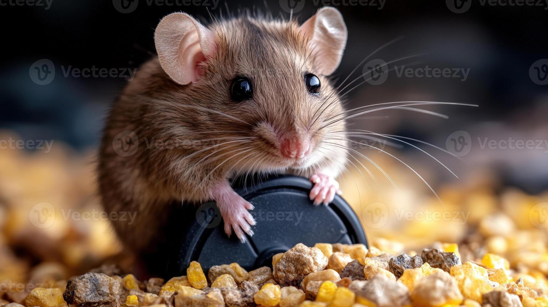 Mouse on a Black Object photo