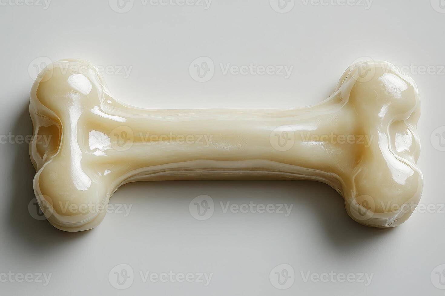 Dog Bone on Grey Background. photo