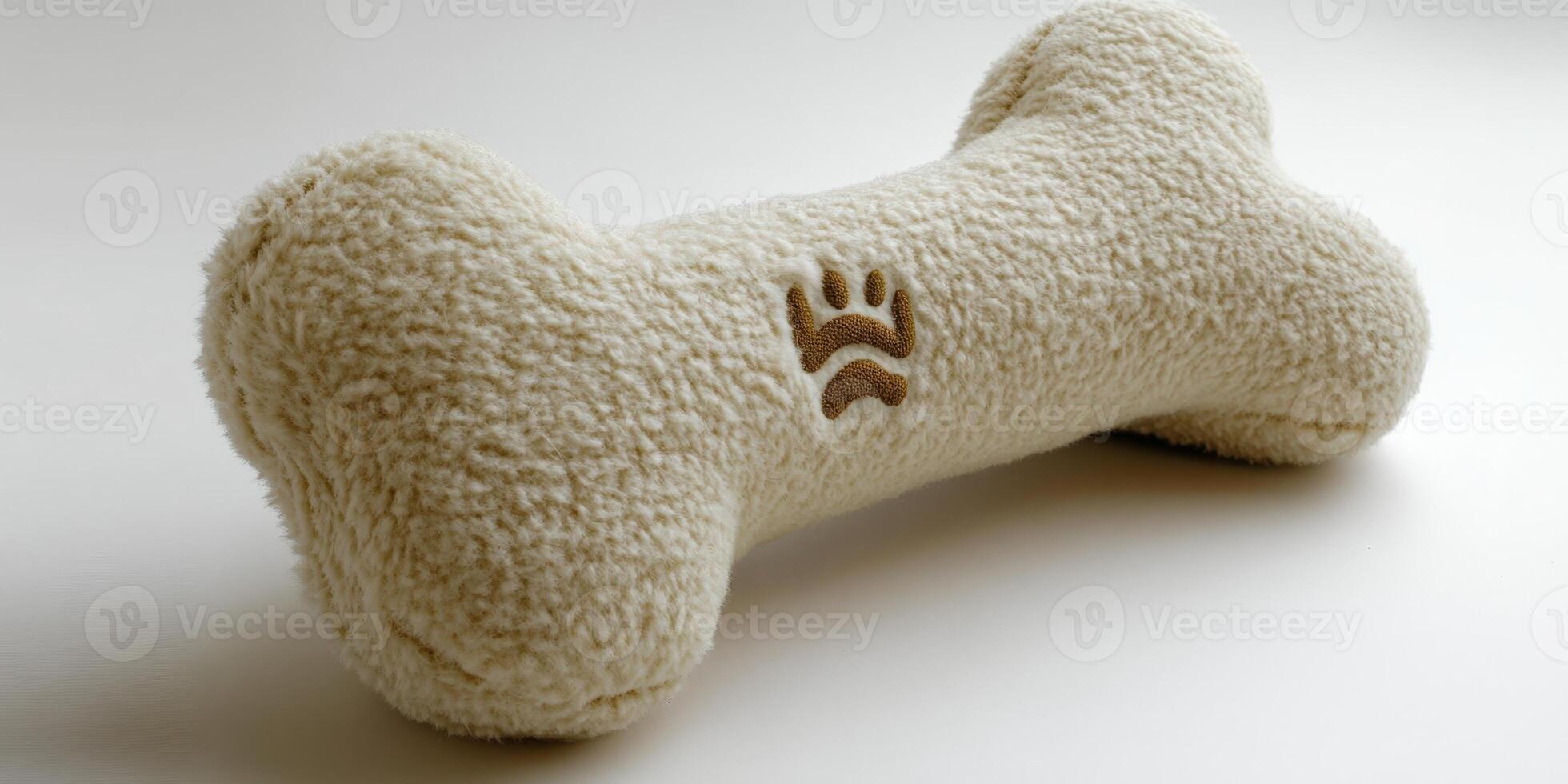 A stuffed animal bone shaped pillow photo