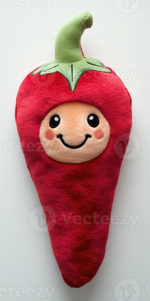 A stuffed pepper with a smiley face on it photo
