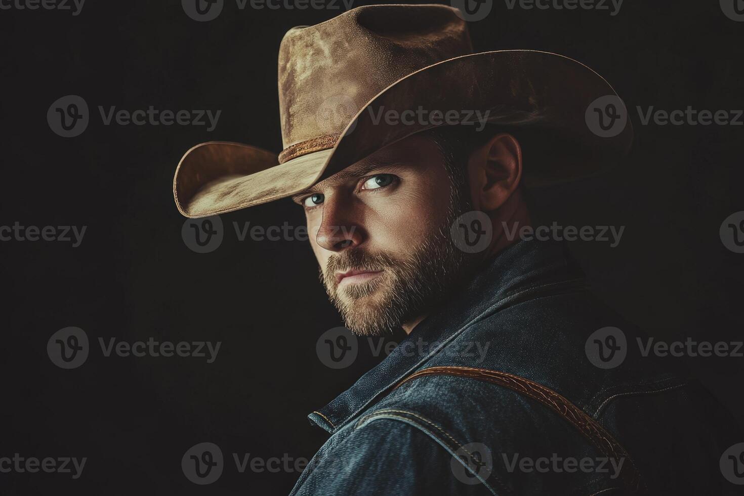 A man in a cowboy hat and jacket photo