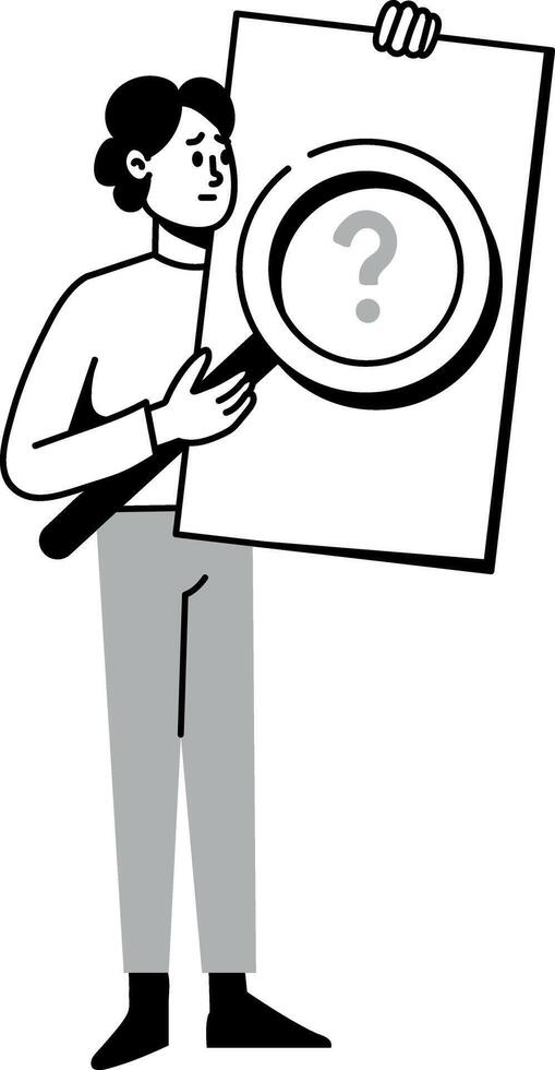A sketchy style illustration showing no result vector