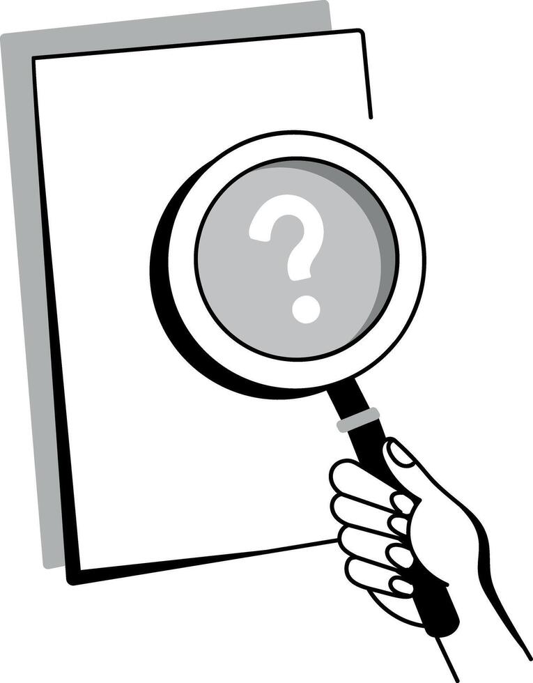 A drawing style illustration representing finding vector