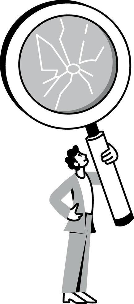A hand drawn style illustration representing nothing found vector