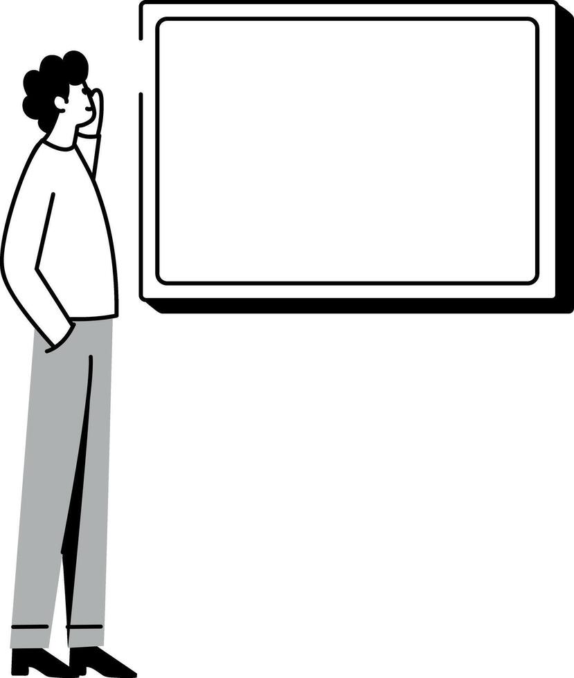 A sketchy style illustration showing empty board vector