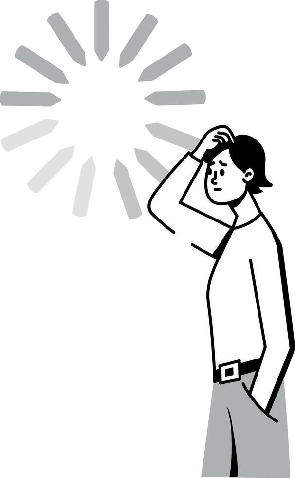 A sketchy style illustration of memory loss vector