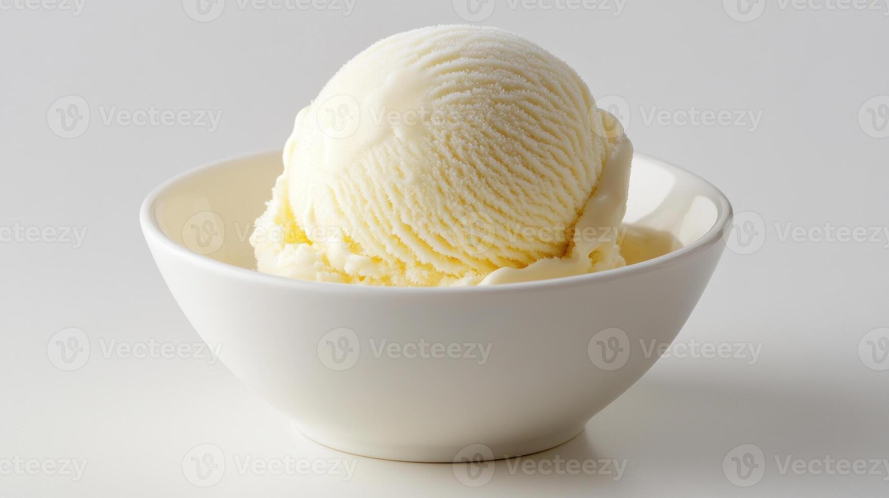 Creamy vanilla ice cream scoop photo