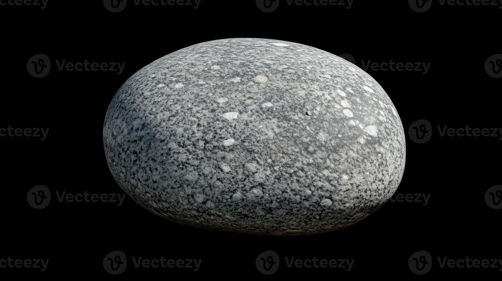 Gray, smooth, round stone photo