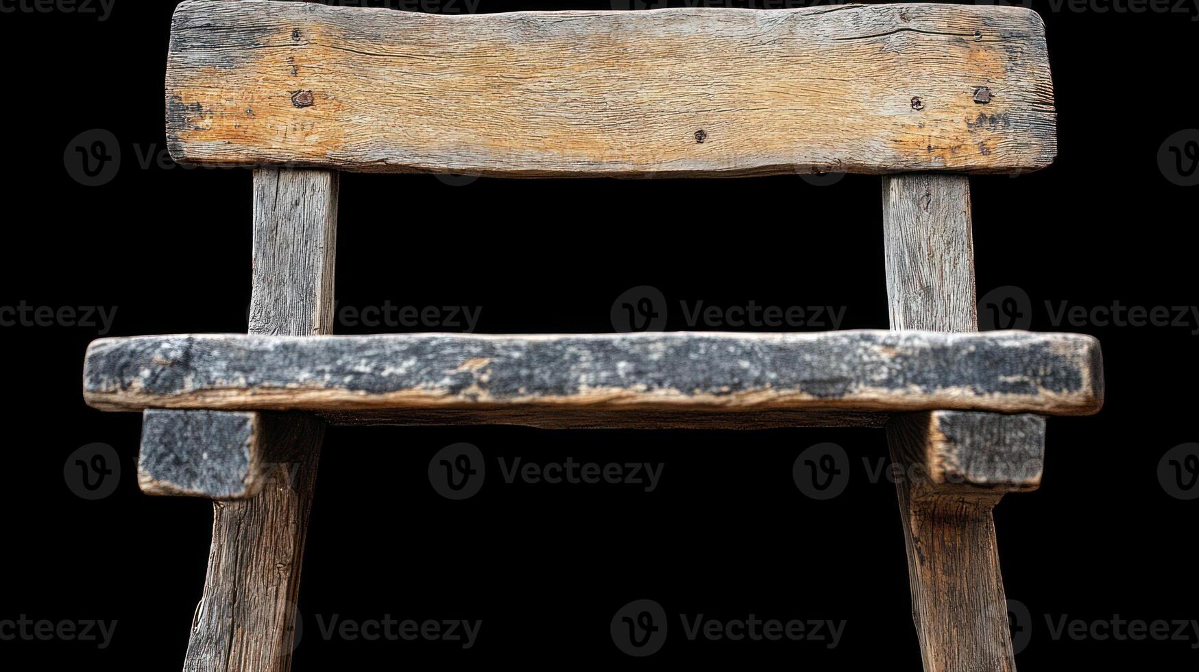 Rustic wooden chair, aged wood photo