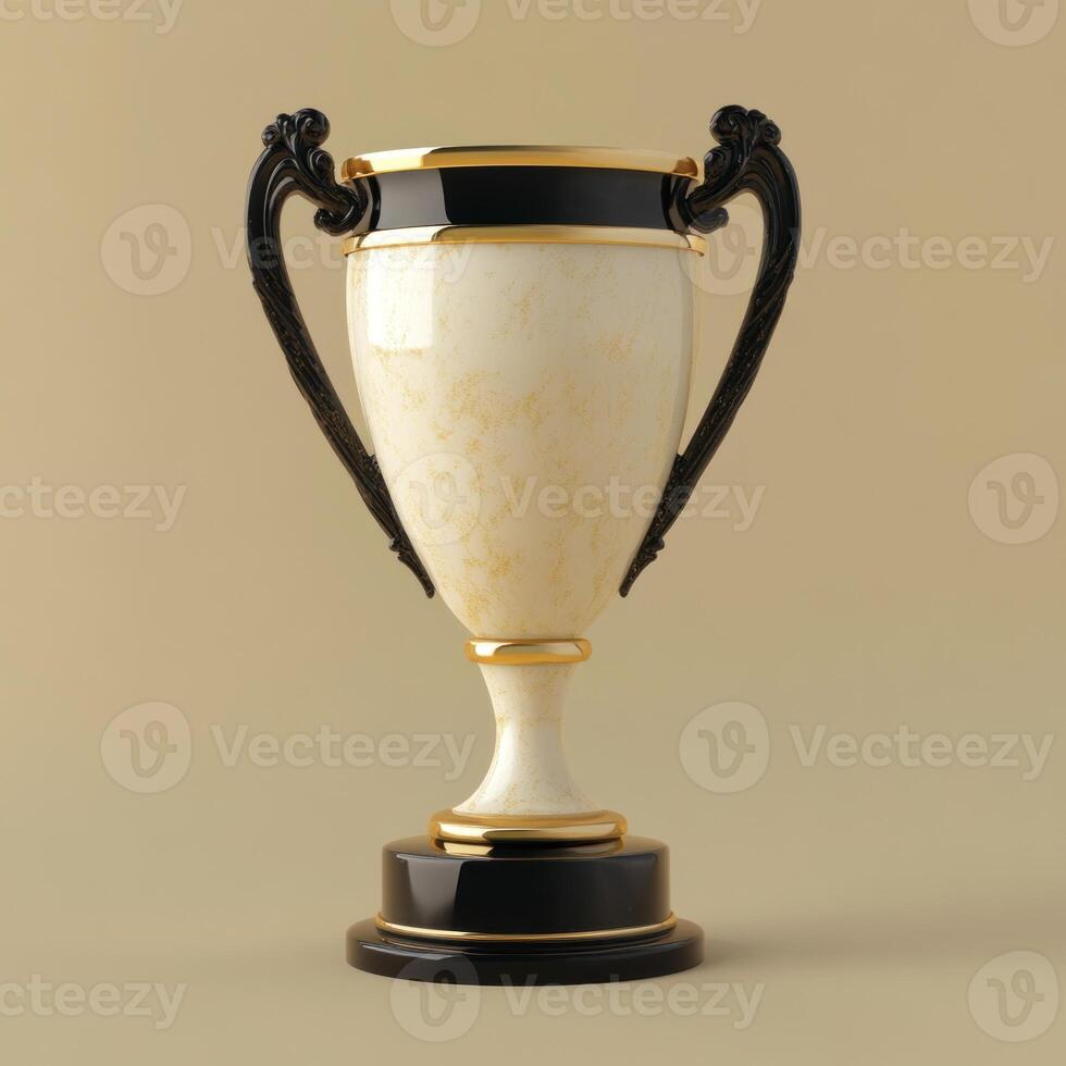 Ornate trophy on muted background photo