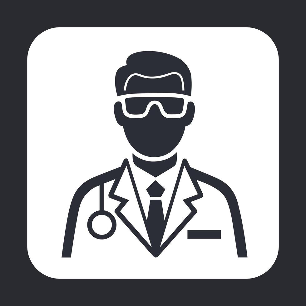 male scientist silhouette icon isolated on white background vector