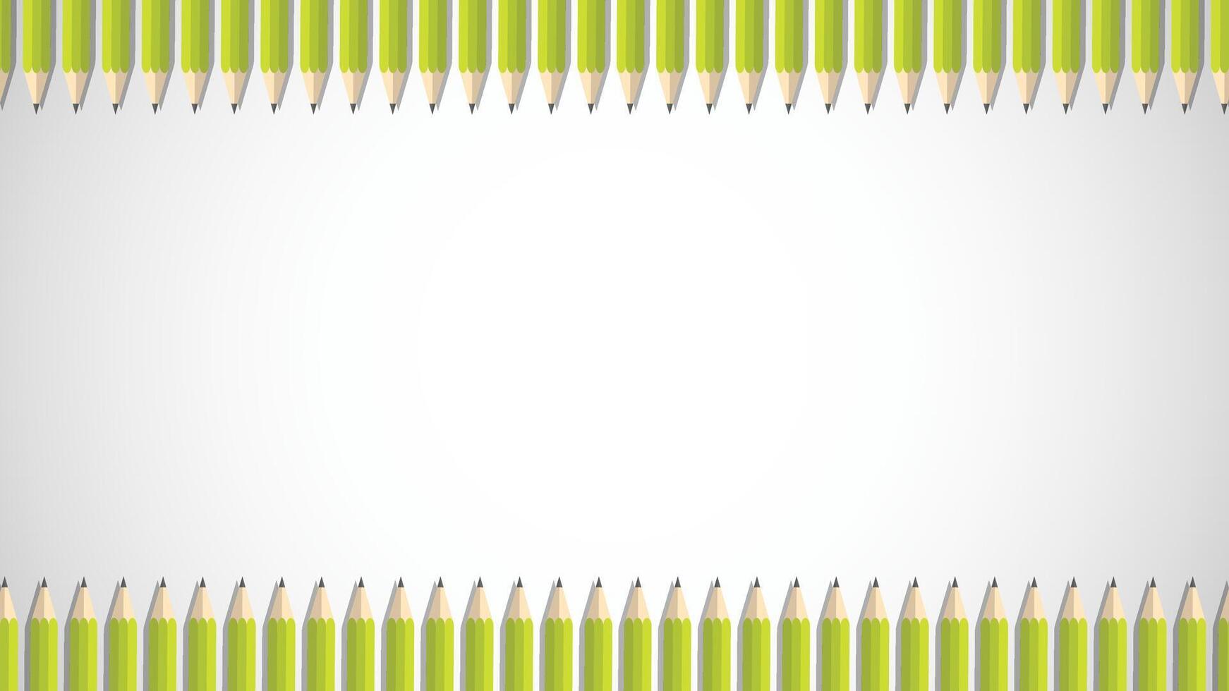 Pencils frame with white background. illustration vector