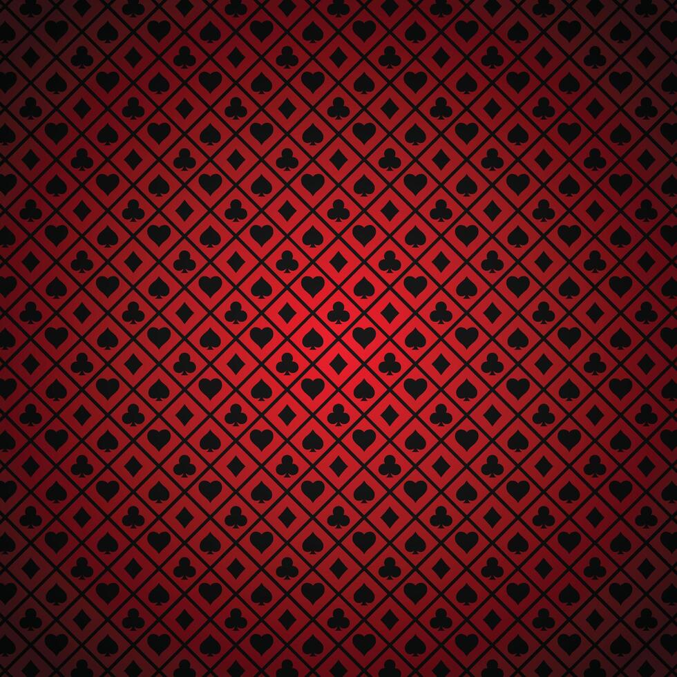 Poker red table background illustration. Casino concept. vector