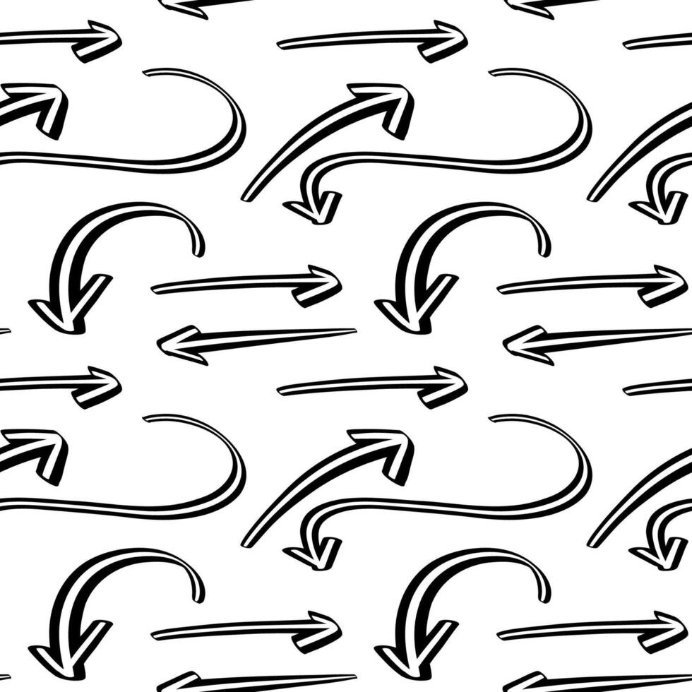 Repeated black and white arrow pattern suitable for backgrounds and designs vector