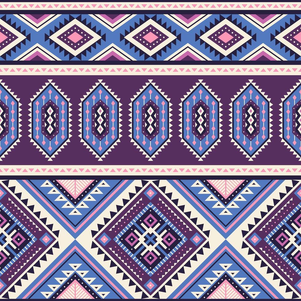 Tribal striped seamless pattern. Aztec geometric background. Can be used in textile design, web design for making of clothes, envelope, accessories, decorative paper, wrapping vector