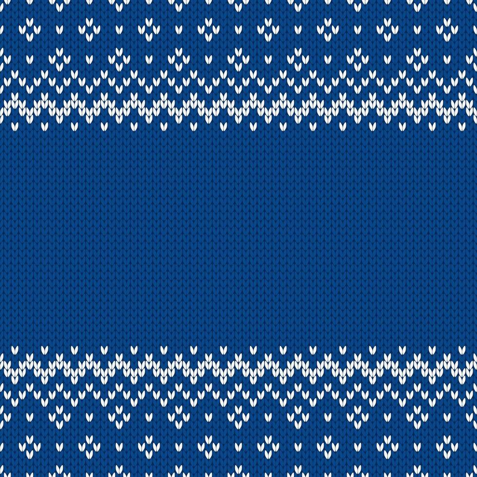 Knitwear texture. Template with empty place for text. Traditional seasonal seamless background for holiday design. Winter knitted wool sweater pattern. Illustration Christmas vector