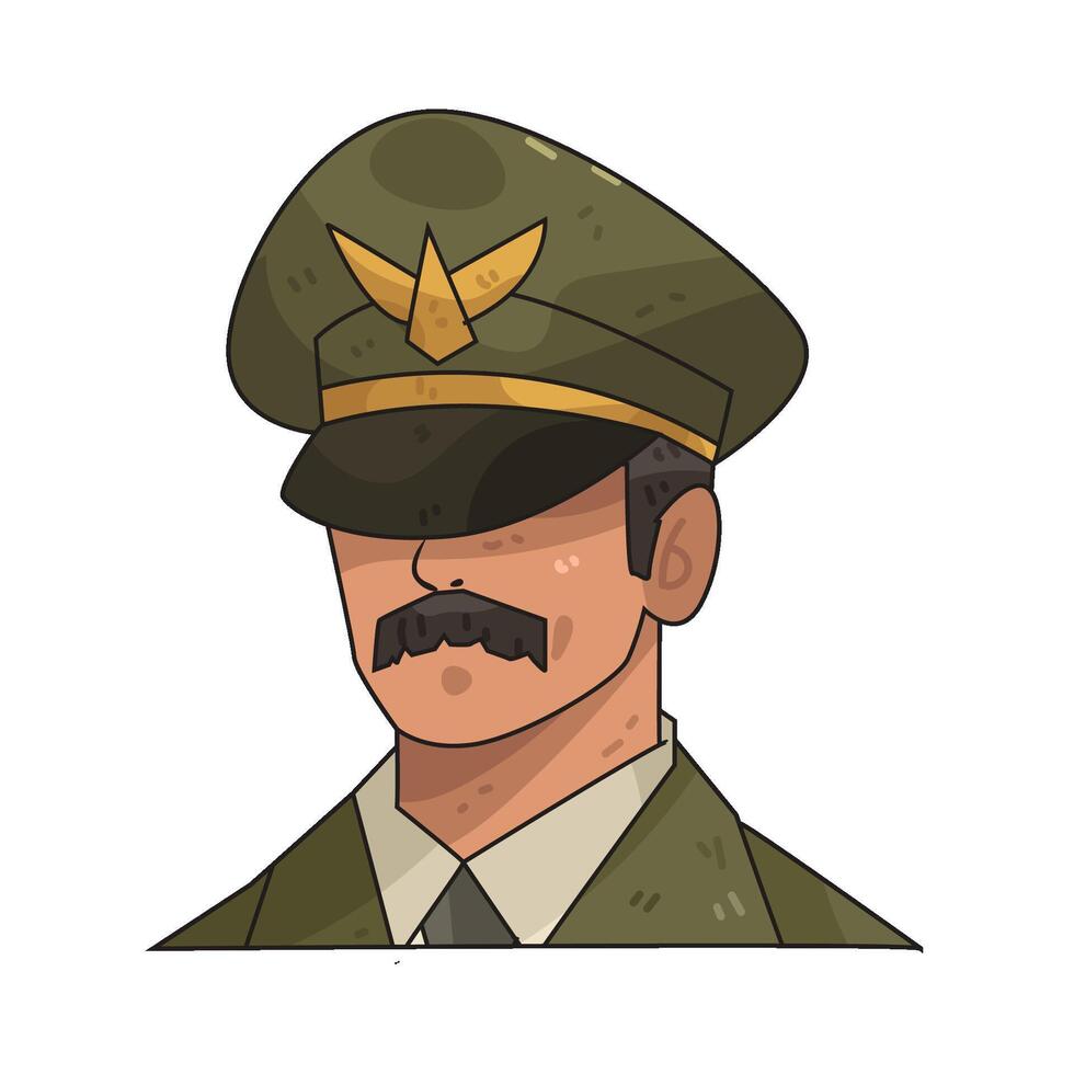 Illustration of Military Officer vector