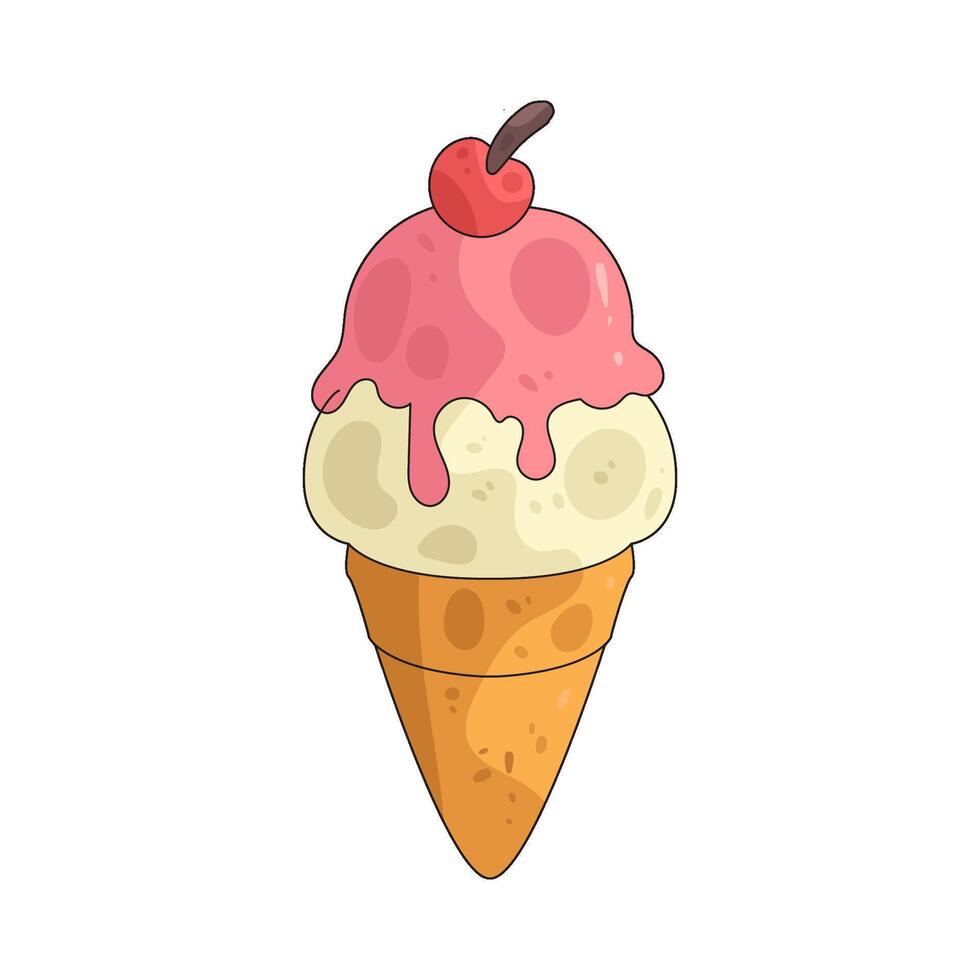 Delicious Ice Cream Cone vector