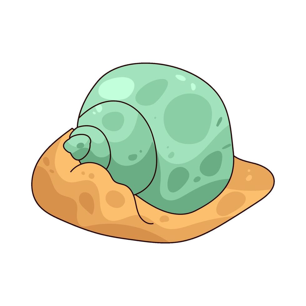 Illustration of Shell on the sand vector