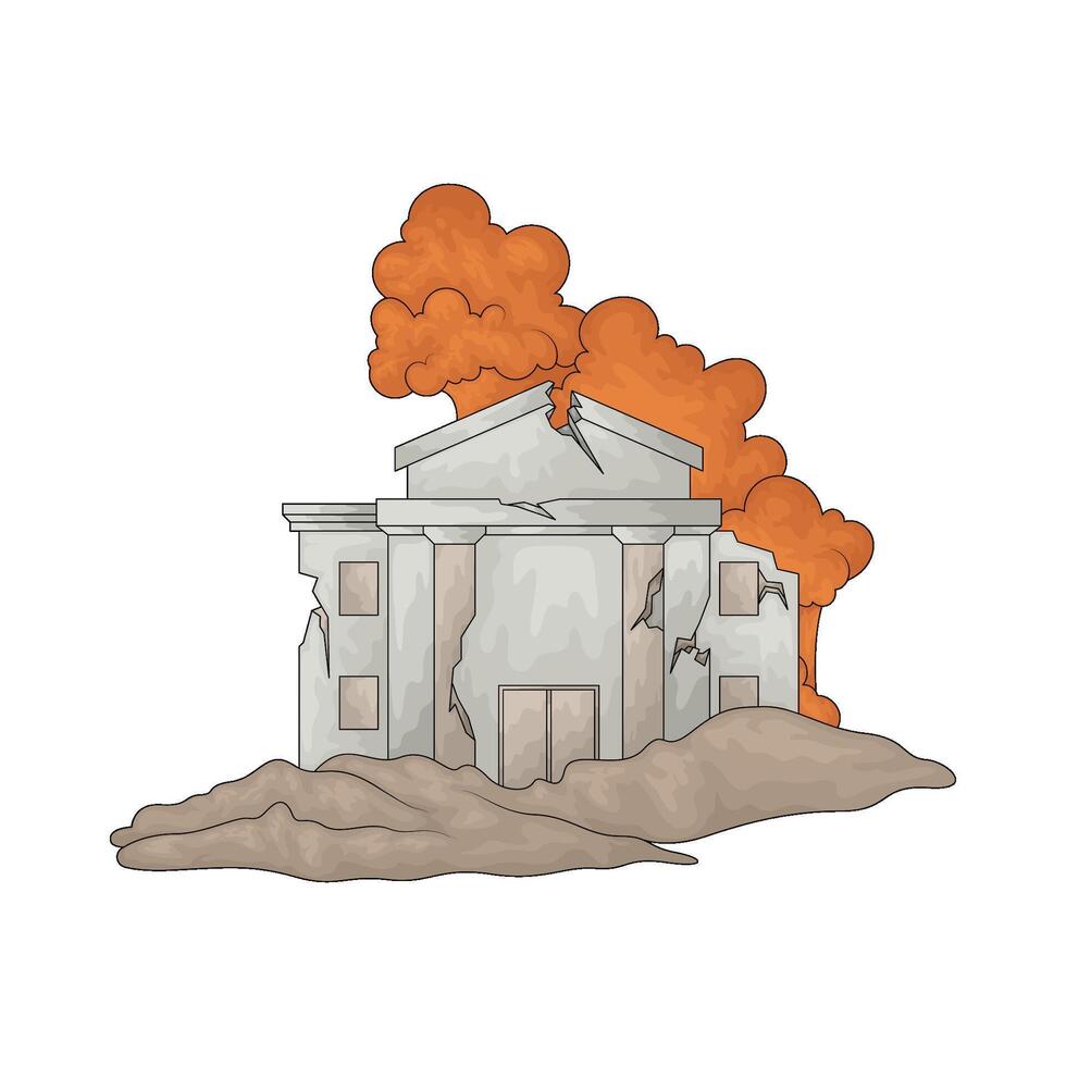 Illustration of Building blast vector