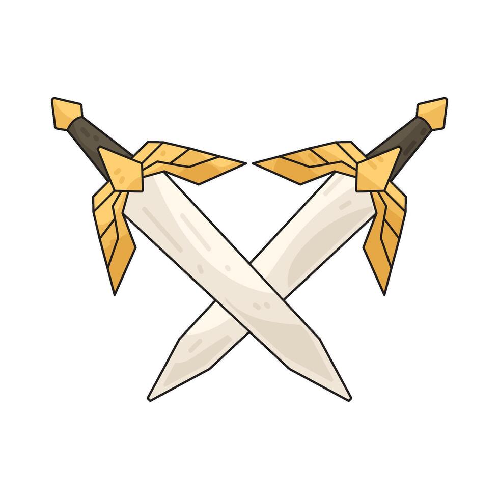 Illustration of Crossed Sword vector