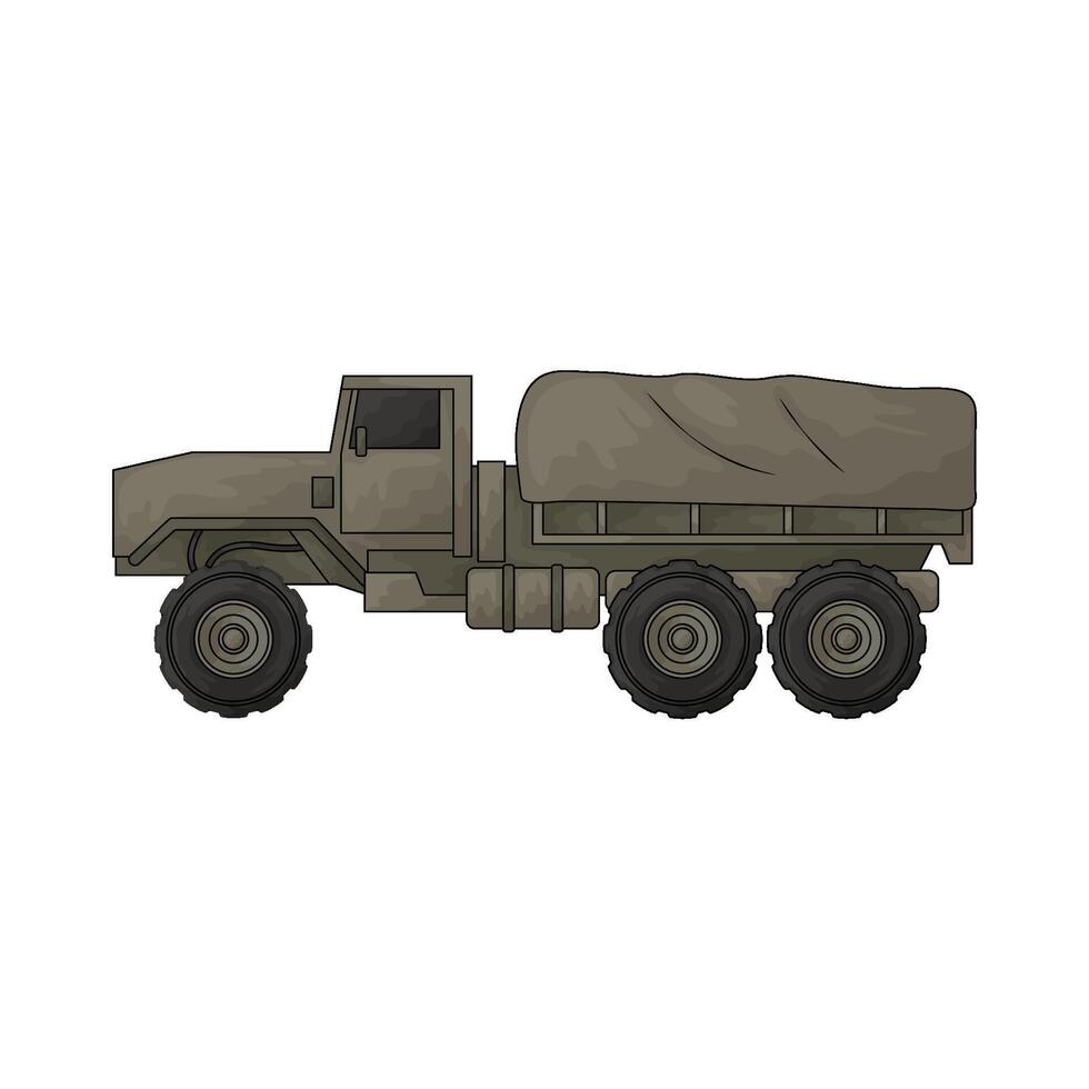 Illustration of Military Truck vector