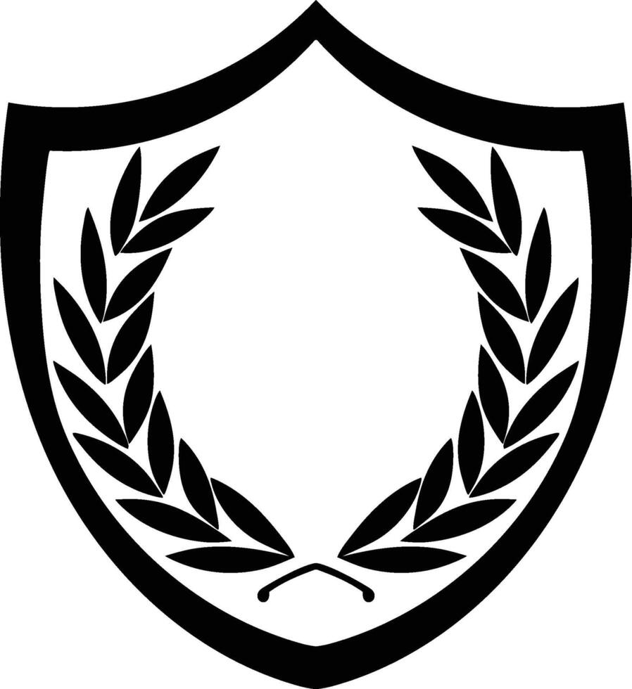 Victory Award Laurel Emblem Crest Icon vector