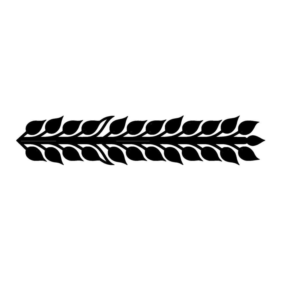 Elegant Leaf Border in Minimalist Style on White Background vector