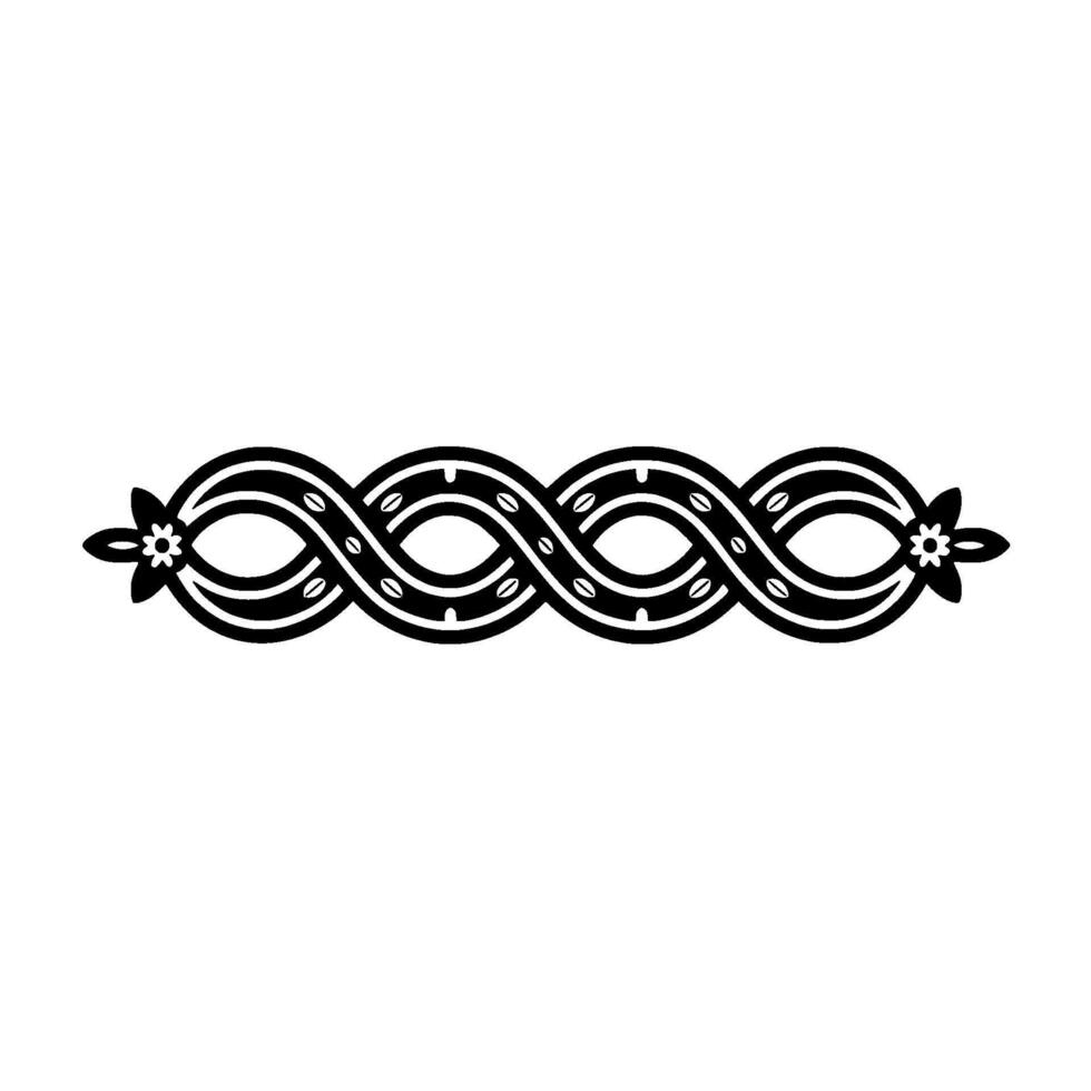Intricate Black and White Ornamental, Border vector