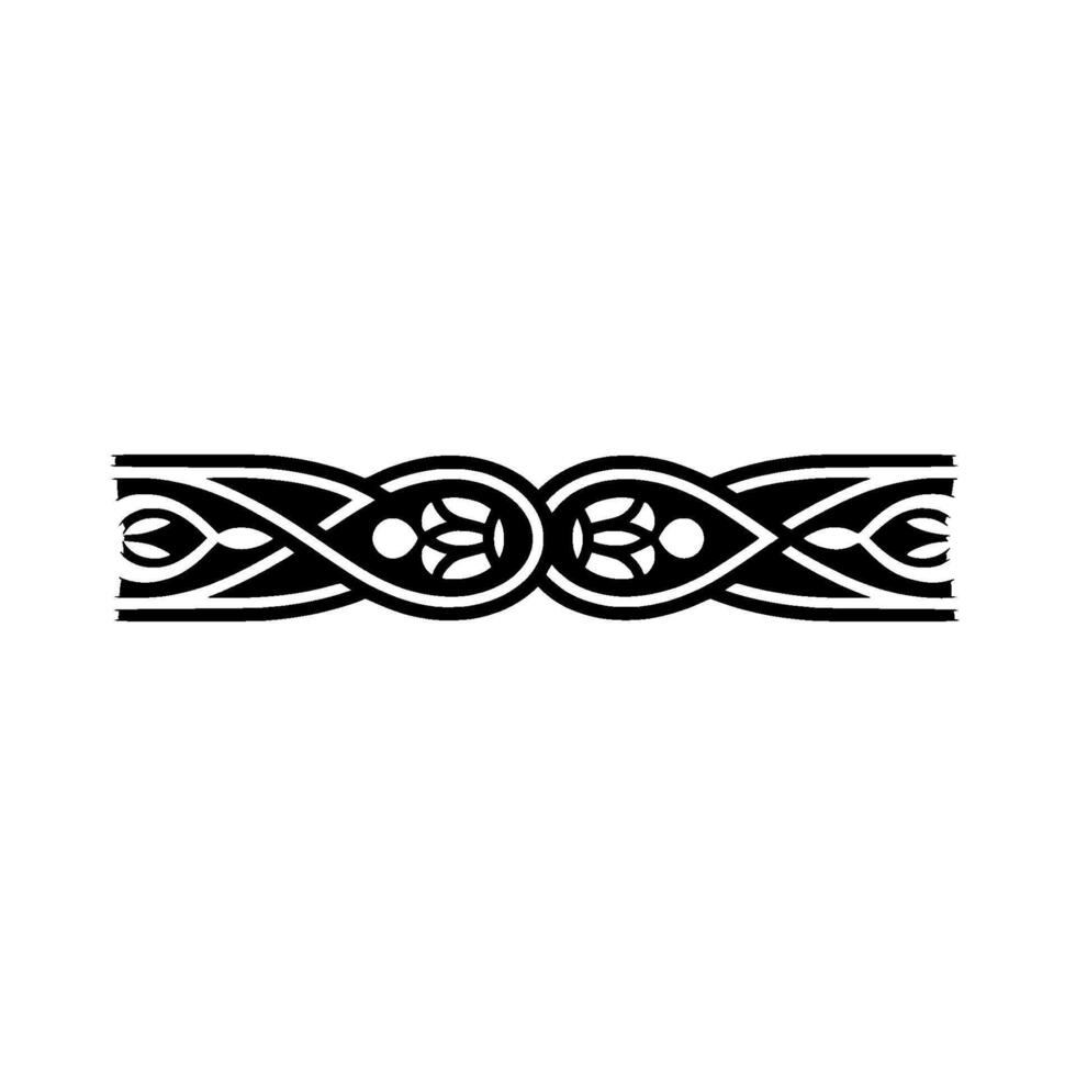 Elegant Celtic Knot Border, Minimalist Black and Cream vector
