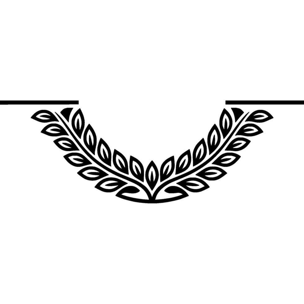 Minimalist Laurel Wreath , Black White, Corporate, Elegant vector