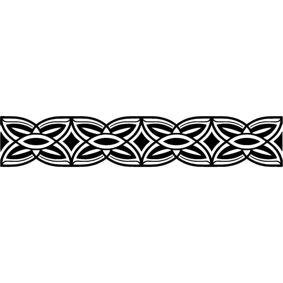 Decorative Black and White Border - Geometric Pattern vector
