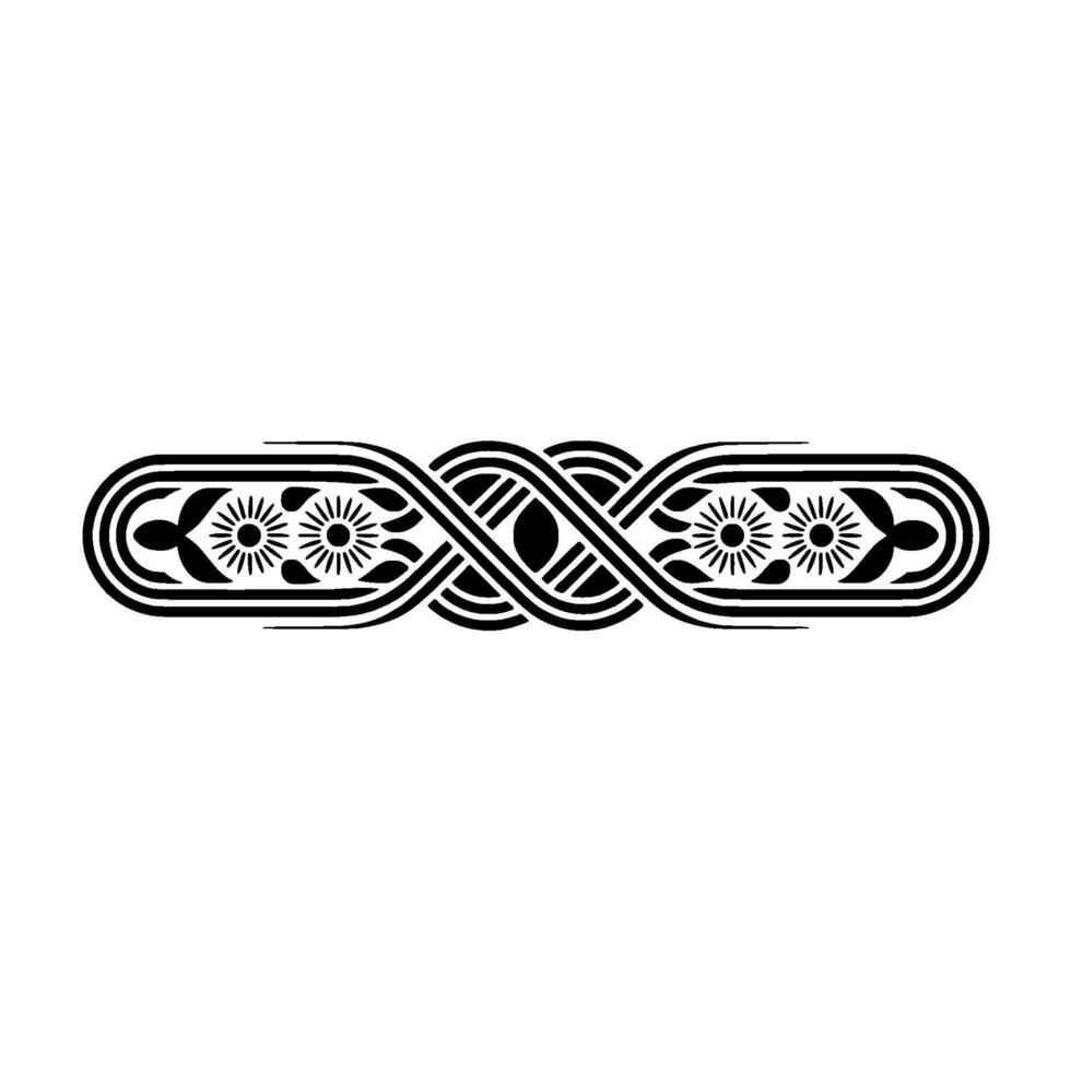 Elegant Black- White Ornamental, Border vector