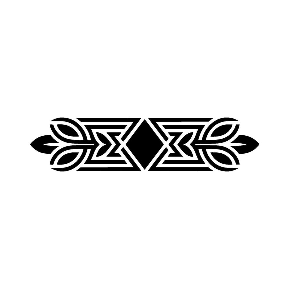 Black and White Geometric Border Elegant Decorative Element vector