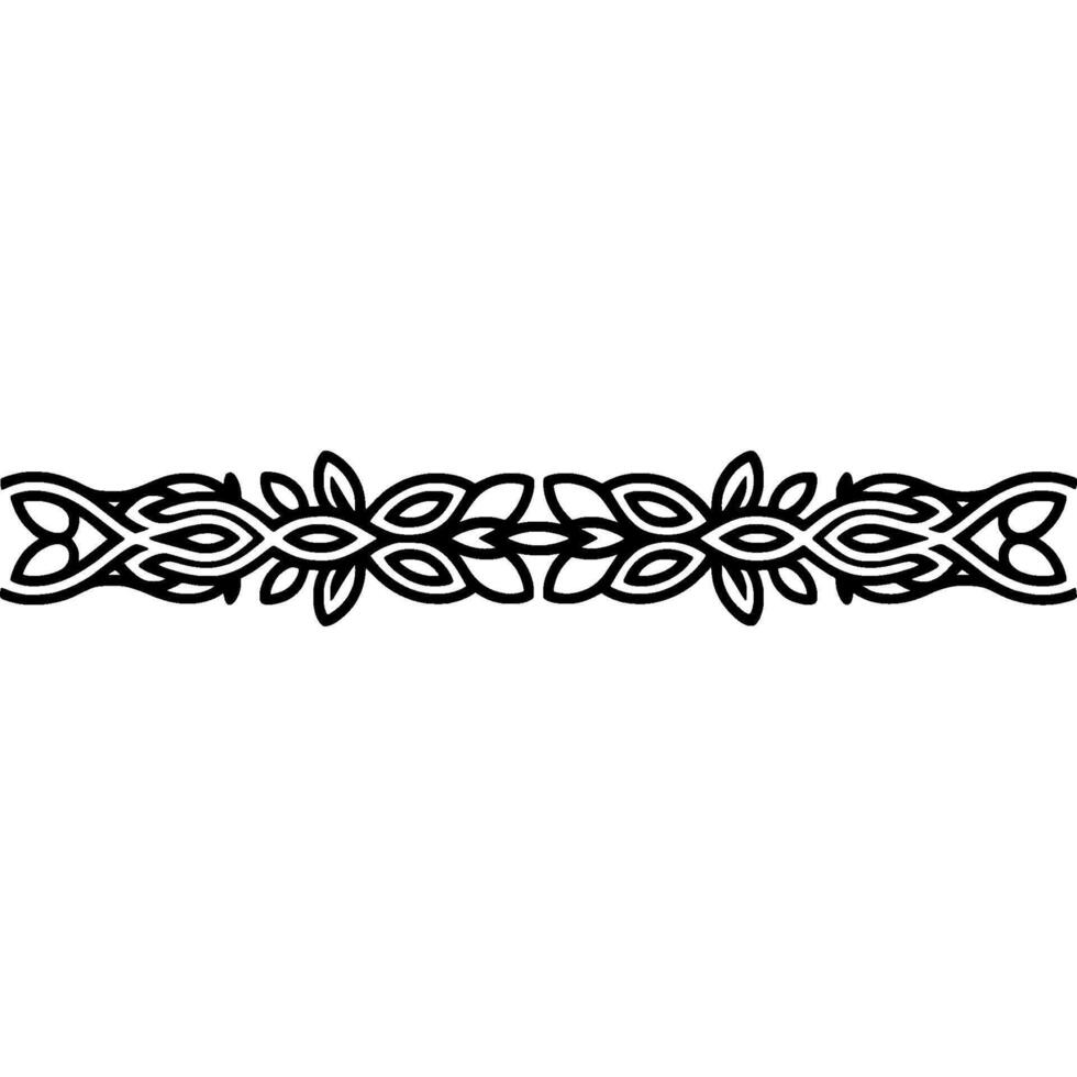 Black White Ornamental Border , Elegant Floral Pattern vector