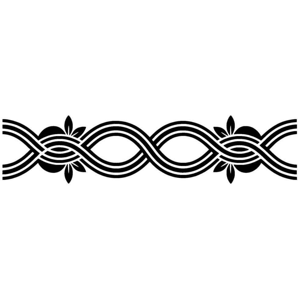Elegant Black and White Ornamental- Element vector
