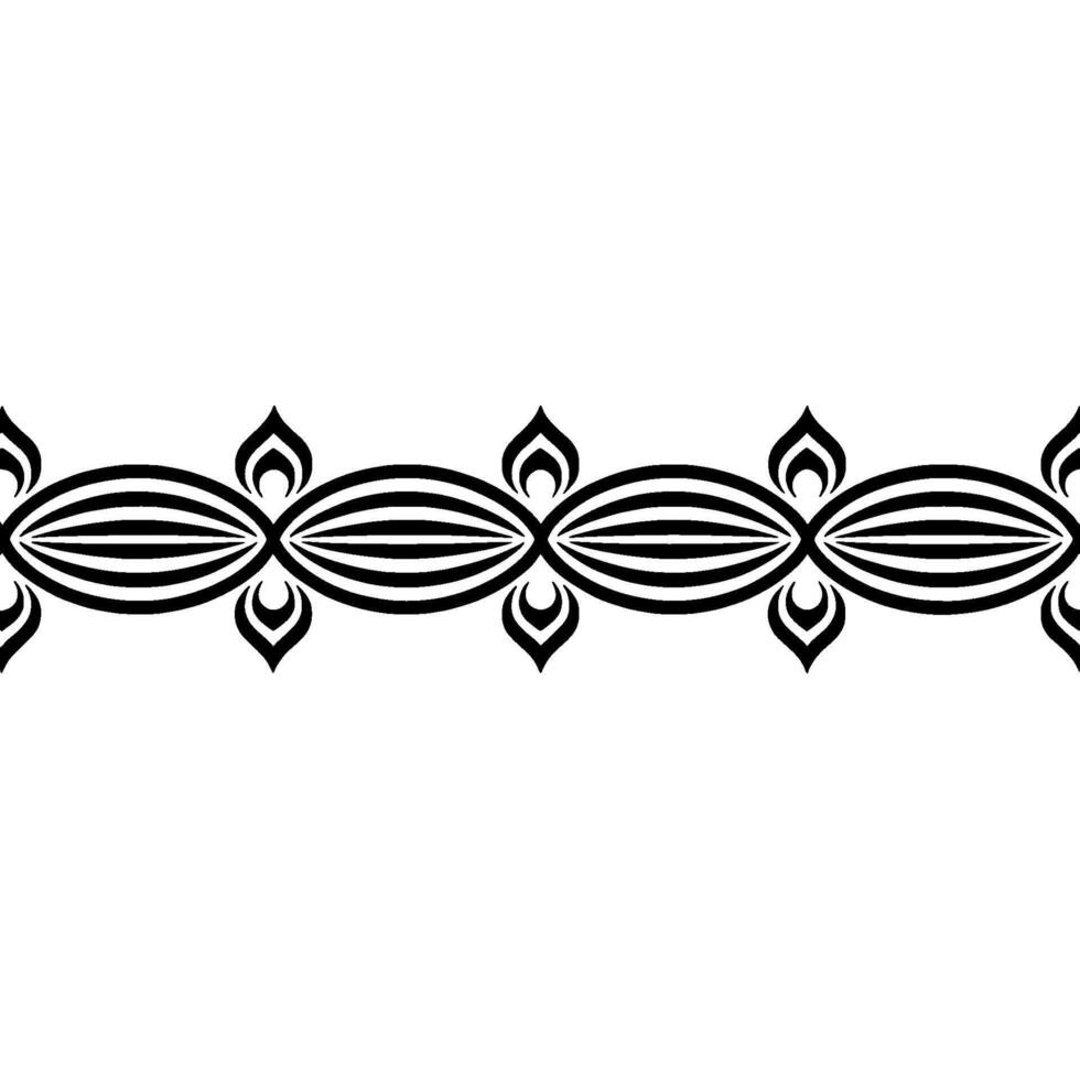 Elegant Black and White Pattern Border on Off-White Background vector