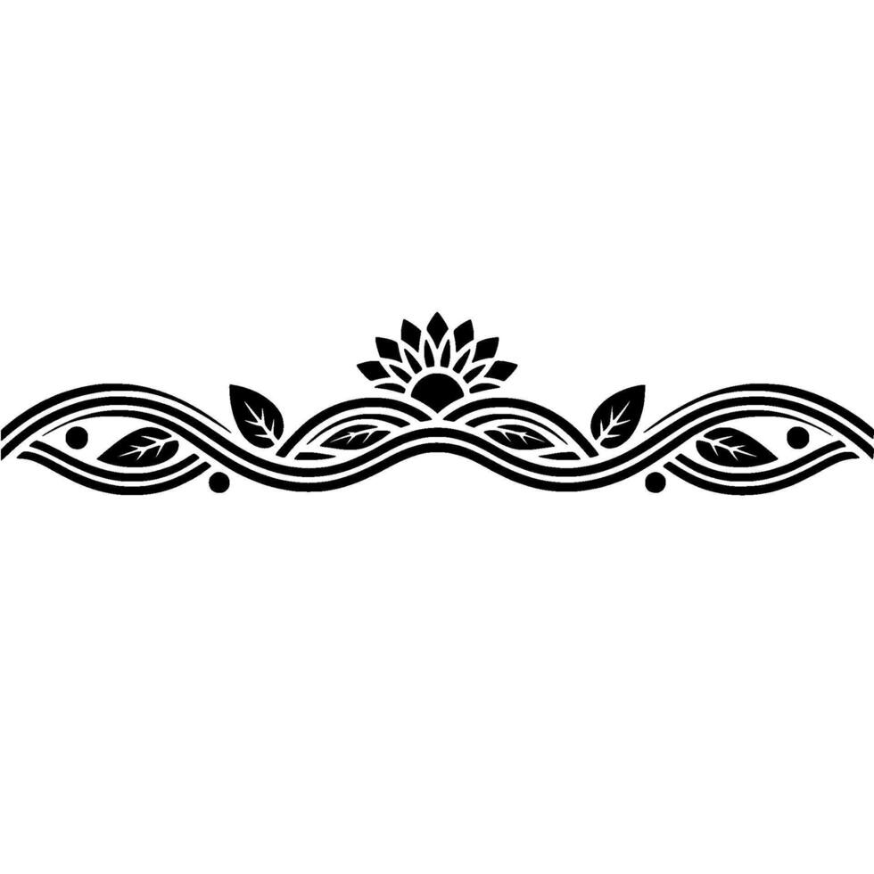 Elegant Floral Border - Minimalist Ornament vector