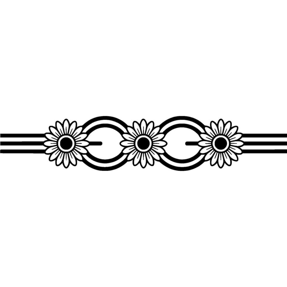 Minimalist Floral with Interlocking Circles and Lines vector
