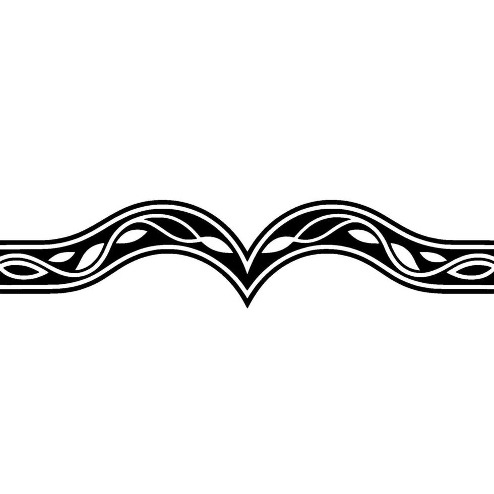 Minimalist Black- Floral Ornament on White Background vector