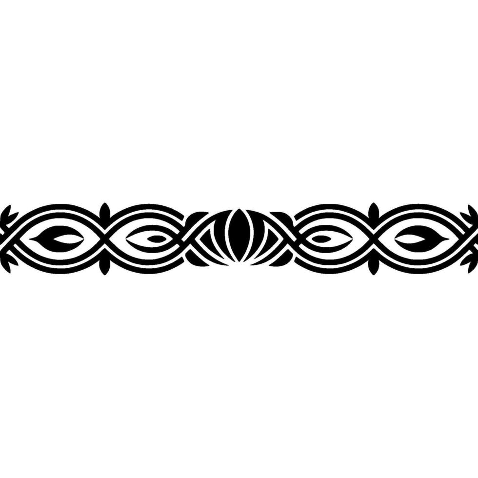 Tribal Pattern Border - Abstract Black Ornamental Element vector