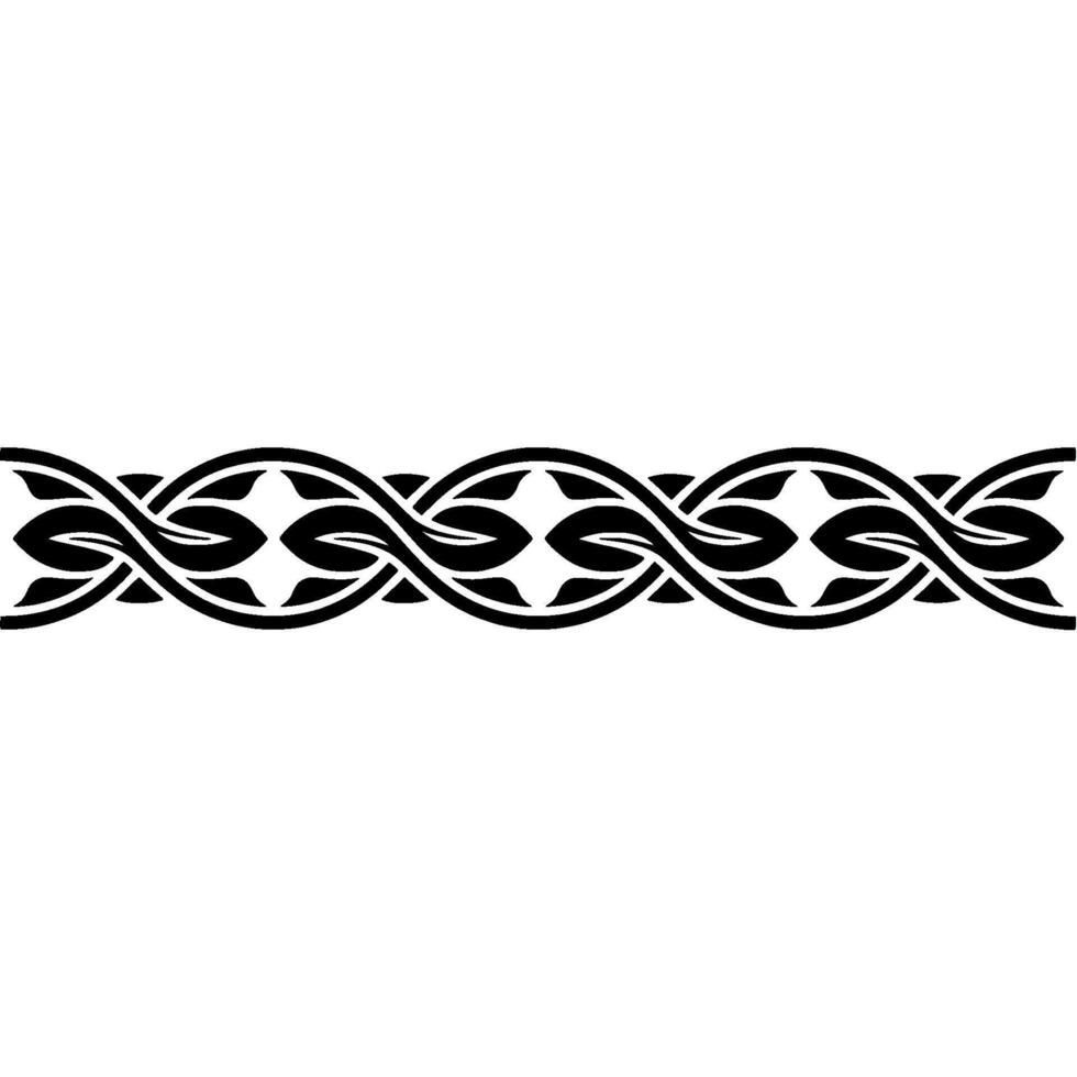 Elegant Black, and- White Ornamental Border vector