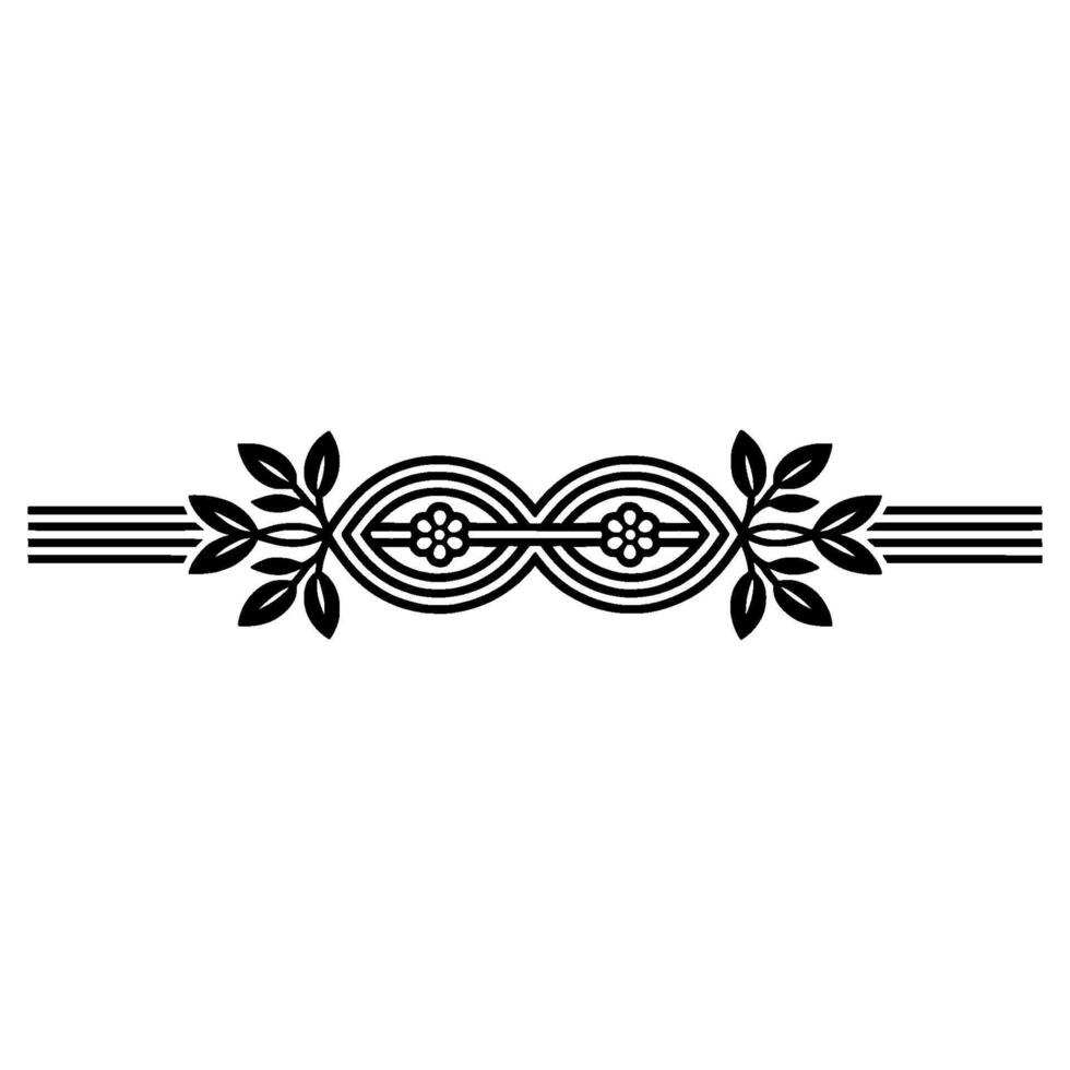 Elegant Floral Border in Minimalist Black, and White vector