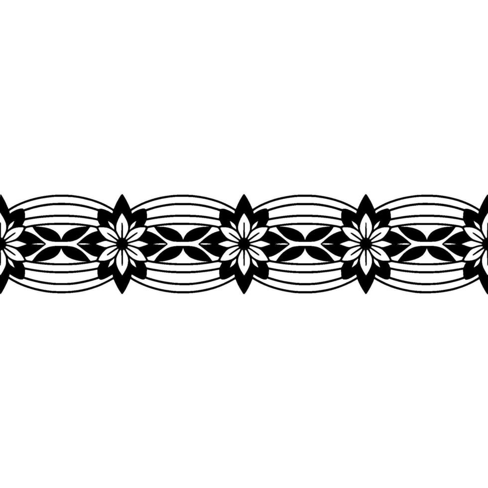 Elegant Black Floral Border on Grayscale Backdrop vector